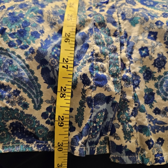 Denim & Company QVC Paisley Print Button Up Blouses 3X Long Sleeve Plus Size - Picture 10 of 15